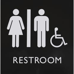 Image for Lorell Restroom Sign, Accessible, 8 x 8 x 3/5 Inches from School Specialty