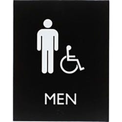 Image for Lorell Restroom Sign, 8.5 x 6.4 x 0.8 Inches, Black, Each from School Specialty