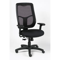 Image for Eurotech Apollo High Back Multi-Function Task Chair, Fabric Seat/Mesh Back, 26 x 20 x 40-1/2 Inches, Black from School Specialty