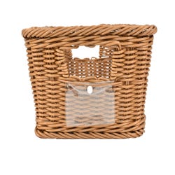 Image for School Smart Small Wicker Basket with Label Holder, Polypropylene, 7-3/4 x 12 x 5-1/4 Inches from School Specialty