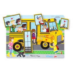 Image for Melissa & Doug The Wheels on the Bus Sound Puzzle, 6 Pieces from School Specialty