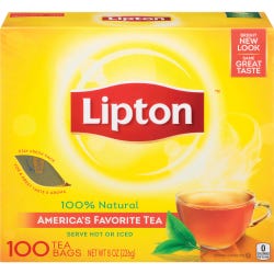 Image for Marcal Lipton Natural Regular Tea Bag - Individual Wrapped Pack of 100 from School Specialty