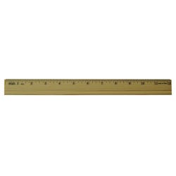 Image for School Smart Wood Ruler with Metal Edge, Single Beveled, 12 Inches from School Specialty