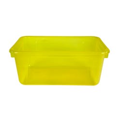 Image for School Smart Storage Tray, 7-7/8 x 12-1/4 x 5-3/8 Inches, Translucent Yellow from School Specialty