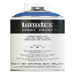 Liquitex Water Based Professional Spray Paint, 400 ml Aerosol Can, Cobalt Blue Item Number 1436656