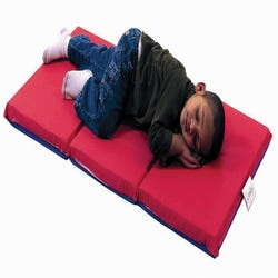 Image for Angeles 3-Fold Nap Mat 2 Inch, 48 x 24 x 2 Inches, Red/Blue from School Specialty