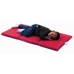Image for Angeles 3-Fold Nap Mat 2 Inch, 48 x 24 x 2 Inches, Red/Blue from School Specialty