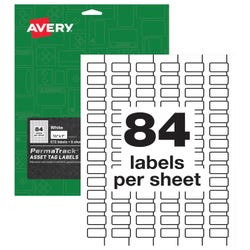 Image for Avery PermaTrack Durable Asset Tag Labels, 1/2 x 1 Inches, Matte White, Pack of 672 from School Specialty