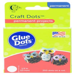 Image for Glue Dots Craft Dots Adhesive, 1/2 Inch, Clear, Roll of 200 from School Specialty