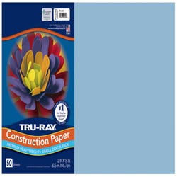 Image for Tru-Ray Sulphite Construction Paper, 12 x 18 Inches, Sky Blue, 50 Sheets from School Specialty