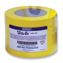 Image for Scienceware Write-On Label Tape, 3/4 in X 40 yd, Yellow, Pack of 4 from School Specialty