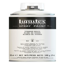 Liquitex Water Based Professional Spray Paint, 400 ml Aerosol Can, Titanium White Item Number 1436676