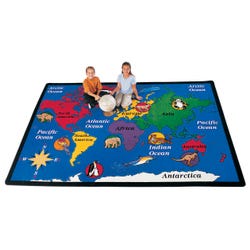 Carpets for Kids World Explorer Rug, 8 Feet 4 Inches x 11 Feet 8 Inches, Rectangle, Multicolored, Item Number 509375