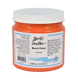 Image for Sax True Flow Acrylic Mural Paint, Orange, 33.8 Ounce from School Specialty