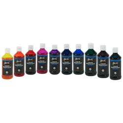 Sax Liquid Washable Watercolor Paints, 8 Ounces, Assorted Colors, Set of 10, Item Number 1567861
