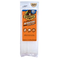 Image for Gorilla Glue 8 Inch Mini Hot Glue Sticks, Pack of 25 from School Specialty