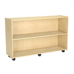 Image for Childcraft Mobile Open Shelving Unit, 2 Shelves, 47-3/4 x 14-1/4 x 30 Inches from School Specialty