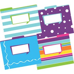 Image for Barker Creek File Folders, Happy Design, Letter Size, Set of 12 from School Specialty