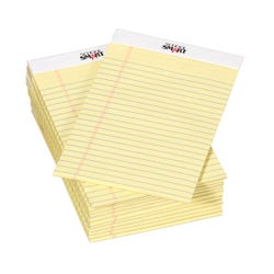 School Smart Junior Legal Pads, 5 x 8 Inches, 50 Sheets Each, Canary, Pack of 12 027439