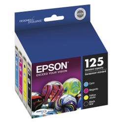 Image for Epson Ink Toner Cartridge, T125120BCS, Multi-Color, Pack of 4 from School Specialty