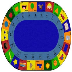 Image for Childcraft Bilingual Carpet, Oval from School Specialty