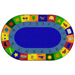 Childcraft Bilingual Carpet, 10 Feet 6 Inches x 13 Feet 2 Inches, Oval, Item Number 2024816