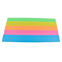 School Smart Sentence Strips, 3 x 24 Inches, Assorted Neon Colors, 90 lb, Pack of 100 Item Number 384479