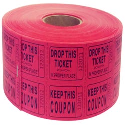 Image for Premier Southern Ticket Double Roll Ticket, 2 x 2 inches, Red, Pack of 2000 from School Specialty
