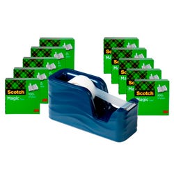 Image for Scotch C20-WAVE Desktop Tape Dispenser with 10 Rolls of Tape, Molten Ink from School Specialty