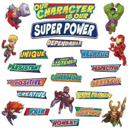 Image for Eureka Marvel Super Hero Adventure Hero Traits Mini Bulletin Board Set, 23 Pieces from School Specialty
