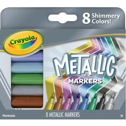 Image for Crayola Metallic Markers, Assorted Colors, Set of 8 from School Specialty