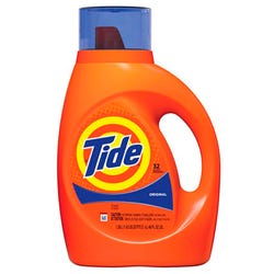 Tide Original Laundry Detergent, Concentrate Liquid, 46 Fluid Ounces, Original Scent, Case of 6, Item Number 2050248