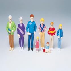 Image for Marvel Education Play Figures, Caucasian Family, Vinyl, Set of 8 from School Specialty