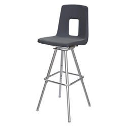 Classroom Select Traditional Swivel Stool, Adjustable Height, Chrome Frame and Nylon Glides Item Number 4001762