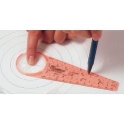 Image for SAFE-T Calibrated Rule Compass with Inch/Metric Rulers, 1/16 Inch Graduation, 1/4 to 10 Inches from School Specialty