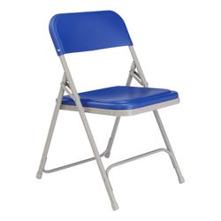 Image for National Public Seating 800 Series Premium Lightweight Plastic Folding Chair, Blue, 18-3/4 x 20-3/4 x 29-3/4 Inches, Pack of 4 from School Specialty
