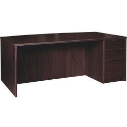 Image for Lorell Prominence Laminate Desk, Full Right Pedestal, 72 x 42 x 29 Inches, Espresso from School Specialty