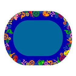 Image for Childcraft STEAM Carpet, 10 Feet 6 Inches x 13 Feet 2 Inches, Oval from School Specialty