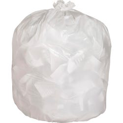 Image for Genuine Joe Heavy Duty Recycled Tall Kitchen Trash Bags, 13 Gallon, Plastic, White, Pack of 150 from School Specialty