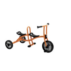 Image for Childcraft Child Taxi Tricycle, 2 Seats, Orange from School Specialty