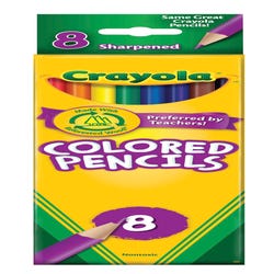 Image for Crayola Pre-Sharpened Colored Pencils, Assorted Colors, Set of 8 from School Specialty