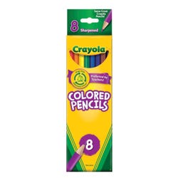 Image for Crayola Pre-Sharpened Colored Pencils, Assorted Colors, Set of 8 from School Specialty