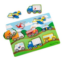 Image for Melissa & Doug Vehicles Peg Puzzle from School Specialty