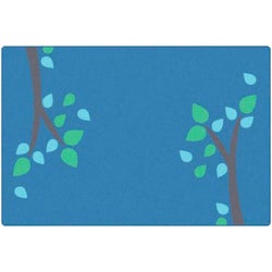 Carpets for Kids KIDSoft Branching Out Rug, 4 x 6 Feet, Rectangle, Blue, Item Number 1593507