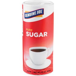 Image for Genuine Joe Pure Cane Sugar with Reclosable Lid, 20 oz Canister, Pack of 3 from School Specialty