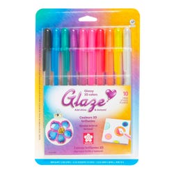 Image for Sakura Gelly Roll Glaze Pens, 0.8 mm Bold Tip, Assorted Colors, Pack of 10 from School Specialty