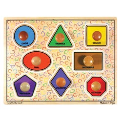 Image for Melissa & Doug Jumbo Knob Puzzle, Large Shapes from School Specialty