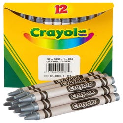 Image for Crayola Crayon Refill, Standard Size, Silver, Pack of 12 from School Specialty
