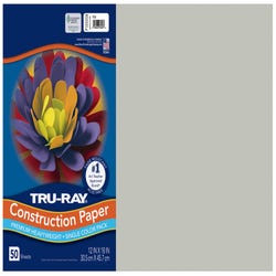 Image for Tru-Ray Sulphite Construction Paper, 12 x 18 Inches, Gray, 50 Sheets from School Specialty