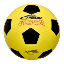Image for Sportime Super-Safe Soccer Ball, 9 Inch Diameter, Yellow and Black from School Specialty